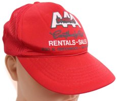 画像1: 90s AAA U-RENT-IT RENTALS SALES メッシュキャップ 赤 (1)