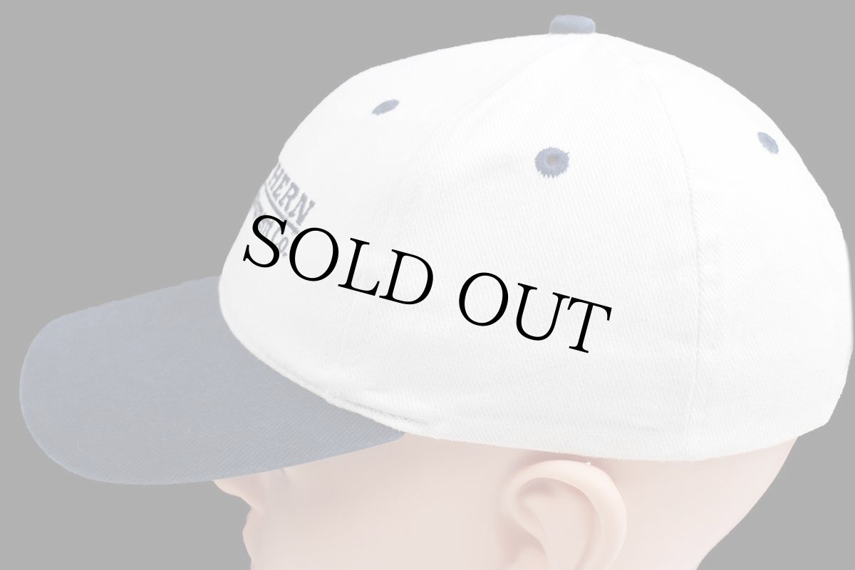 画像3: 00s NORTHERN Tool&Equipment Co. ロゴ刺繍 ツートン 切り替え コットンキャップ 白×紺 (3)