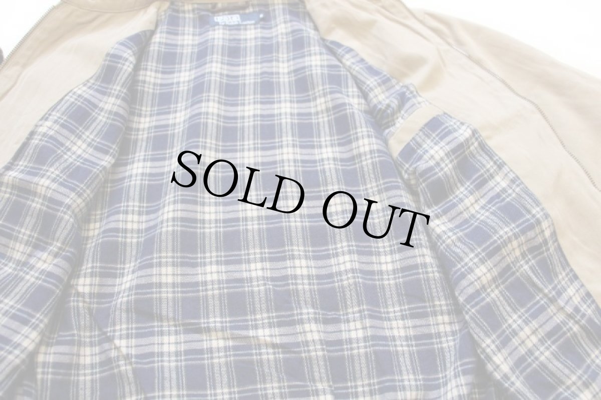 画像5: 90s ポルトガル製 ポロ ラルフローレン ワンポイント チンスト付き タータンチェックライナー コットンジャケット カーキ (5)