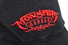 画像5: 00s MONSTER GARAGE スカル ロゴ刺繍 コットンキャップ 黒 (5)