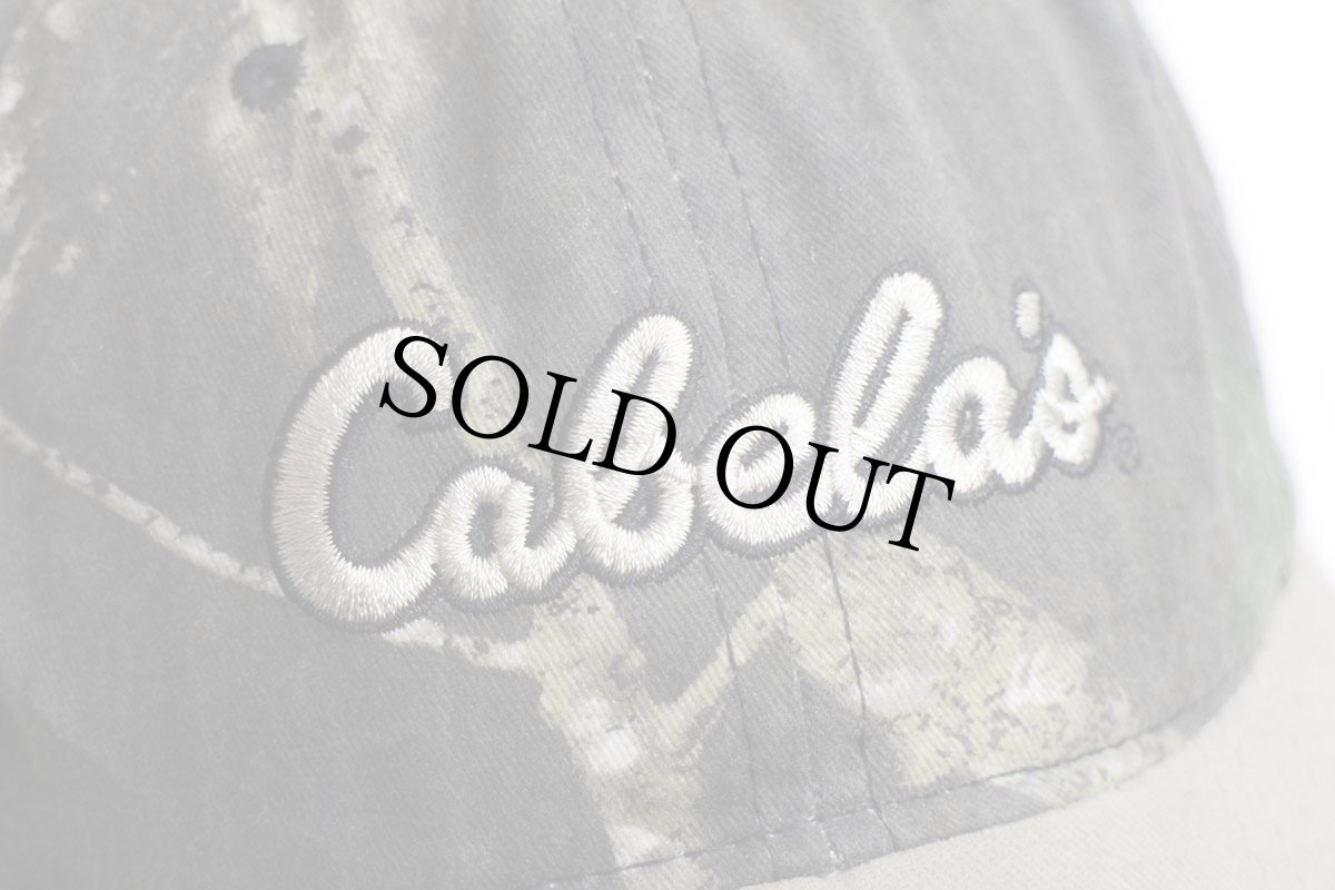 画像5: Cabela'sカベラス ロゴ刺繍 リアルツリーカモ ツートン 切り替え コットンキャップ (5)