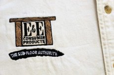 画像5: 00s Leeリー E&E CONSUMER PRODUCTS 刺繍 ボタンダウン カラーデニムシャツ 生成り L (5)
