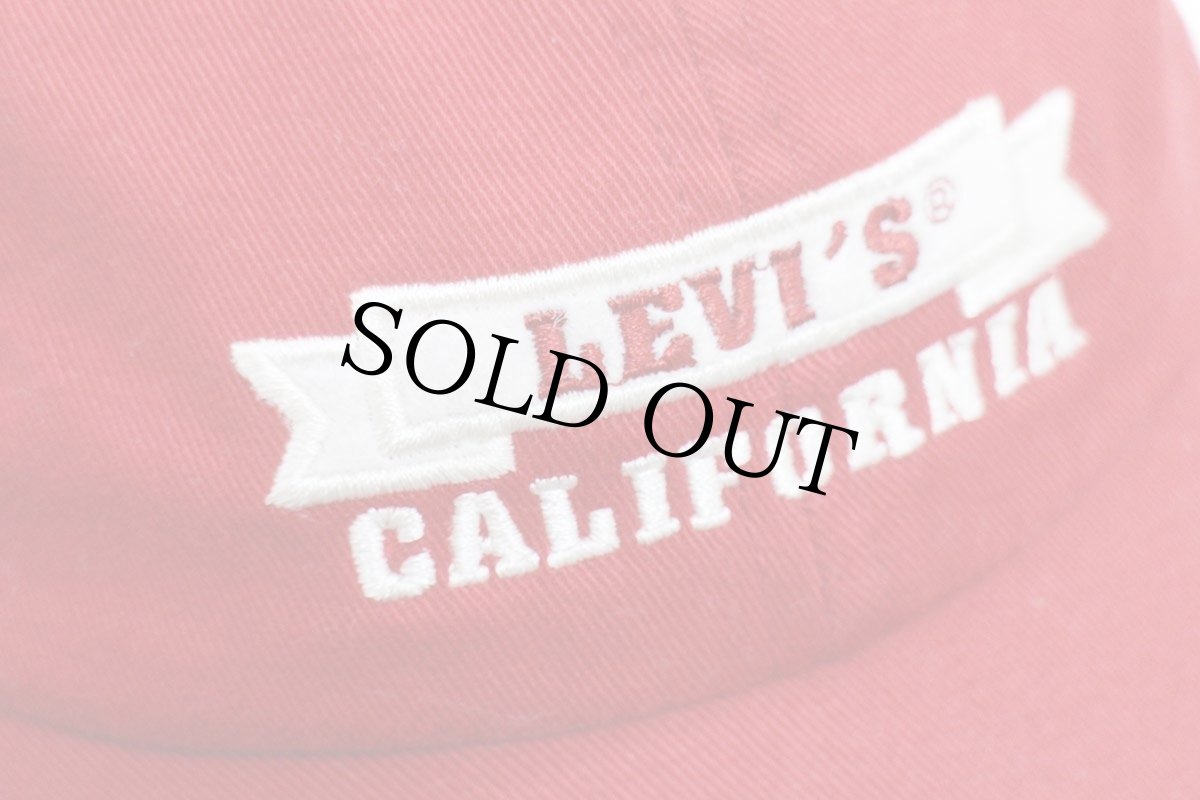 画像5: Levi'sリーバイス ロゴ刺繍 コットンキャップ 赤 (5)