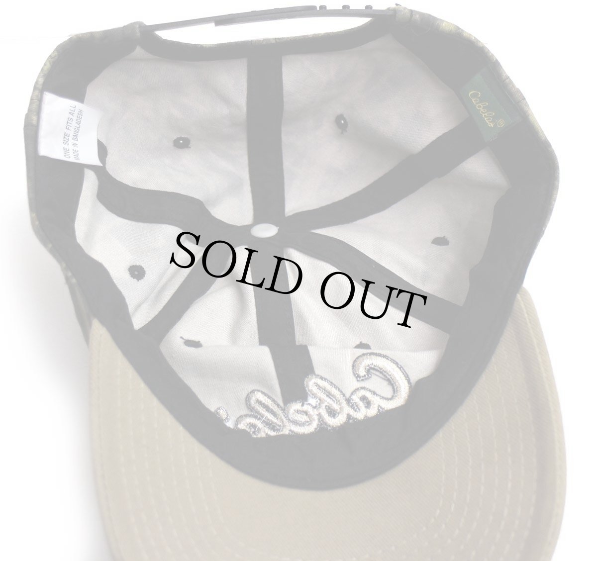 画像8: Cabela'sカベラス ロゴ刺繍 リアルツリーカモ ツートン 切り替え コットンキャップ (8)