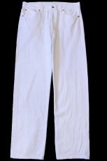 画像2: 90s USA製 Levi'sリーバイス 501 ホワイト デニムパンツ w36 L32 (2)