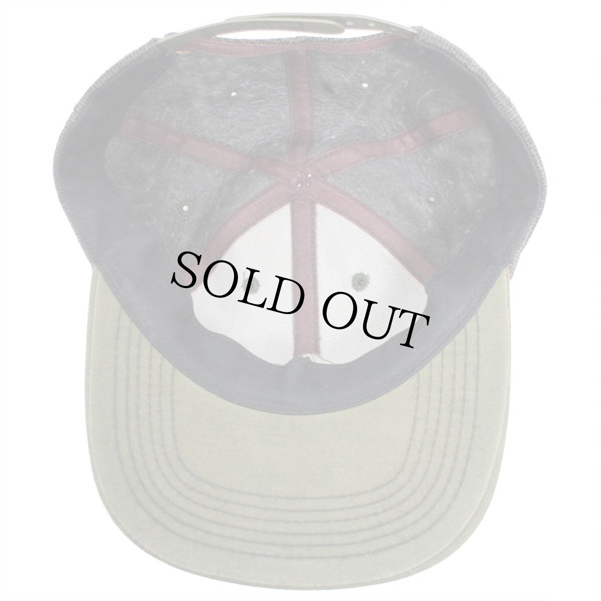 画像7: 90s USA製 JEEPジープ 刺繍 織り柄 コットンキャップ オリーブ (7)