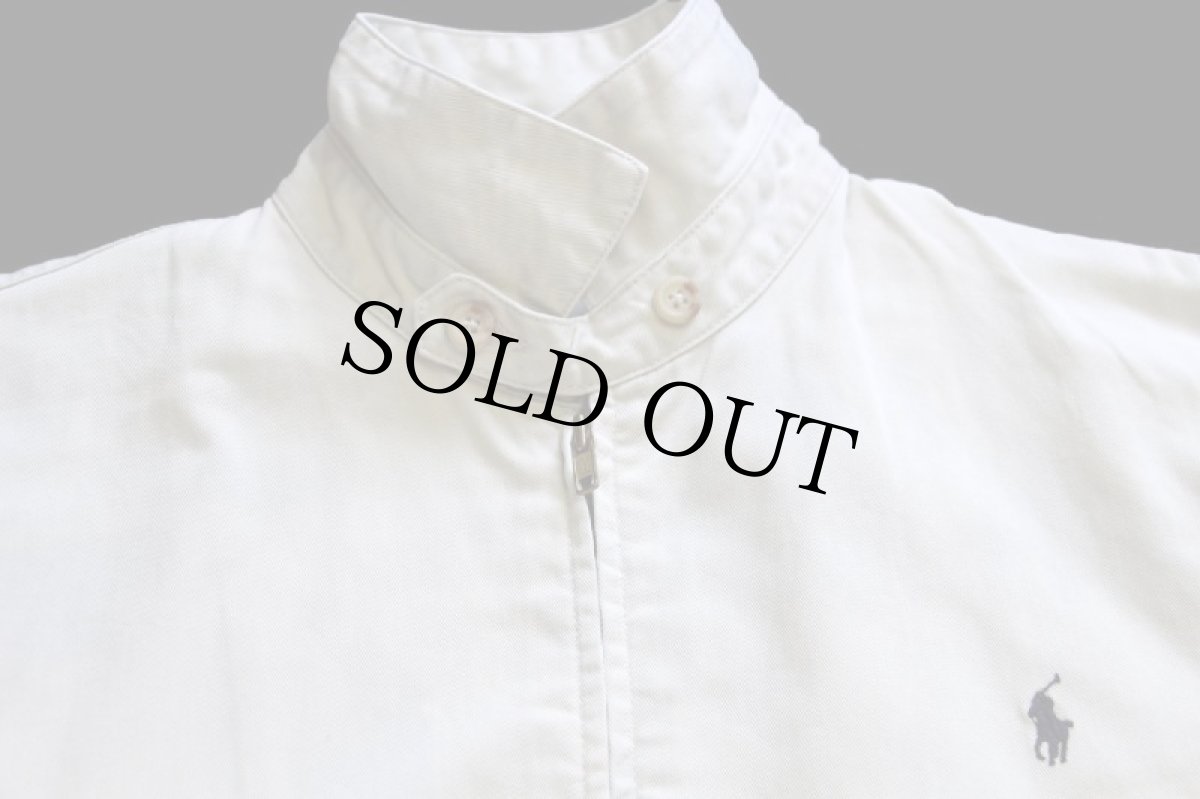 画像3: 90s ポロ ラルフローレン ワンポイント チンスト付き コットンジャケット アイボリー★A (3)