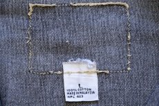 画像4: 90s Levi'sリーバイス 先染め ブラック デニムシャツ L (4)