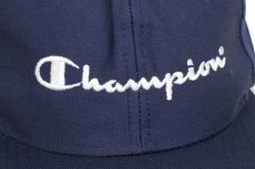 画像5: 90s Championチャンピオン スクリプト Derby blue ロゴ刺繍 キャップ 紺 (5)