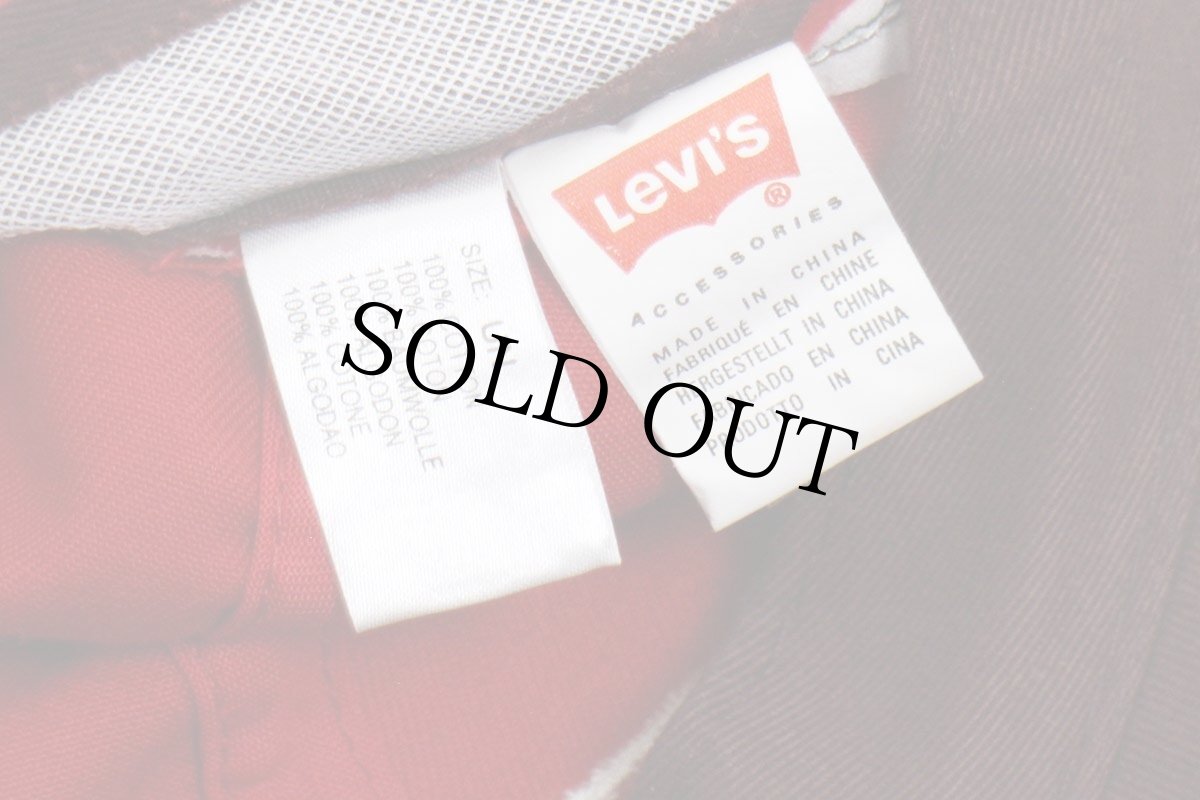 画像7: Levi'sリーバイス ロゴ刺繍 コットンキャップ 赤 (7)