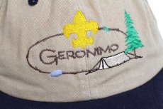 画像5: BSA ボーイスカウト GERONIMO 刺繍 ツートン 切り替え コットンキャップ カーキ×ネイビー (5)