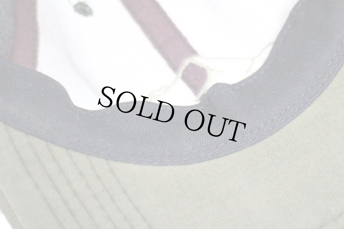 画像8: 90s USA製 JEEPジープ 刺繍 織り柄 コットンキャップ オリーブ (8)