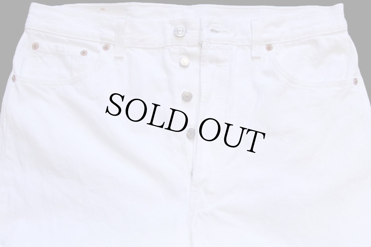 画像4: 90s USA製 Levi'sリーバイス 501 ホワイト デニムパンツ w36 L32 (4)