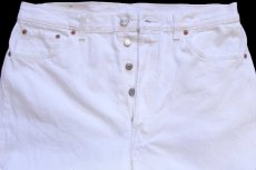 画像4: 90s USA製 Levi'sリーバイス 501 ホワイト デニムパンツ w36 L32 (4)