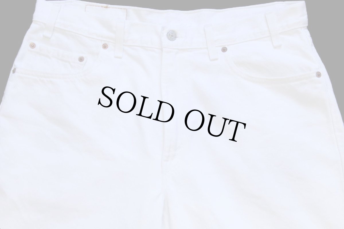 画像4: 90s USA製 Levi'sリーバイス 550 ホワイト デニムパンツ w36 L34 (4)