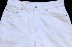 画像4: 90s USA製 Levi'sリーバイス 550 ホワイト デニムパンツ w36 L34 (4)