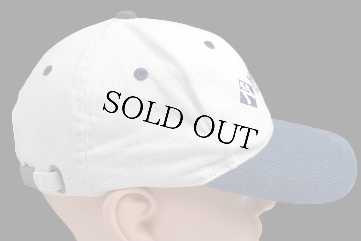 画像4: 00s NORTHERN Tool&Equipment Co. ロゴ刺繍 ツートン 切り替え コットンキャップ 白×紺 (4)