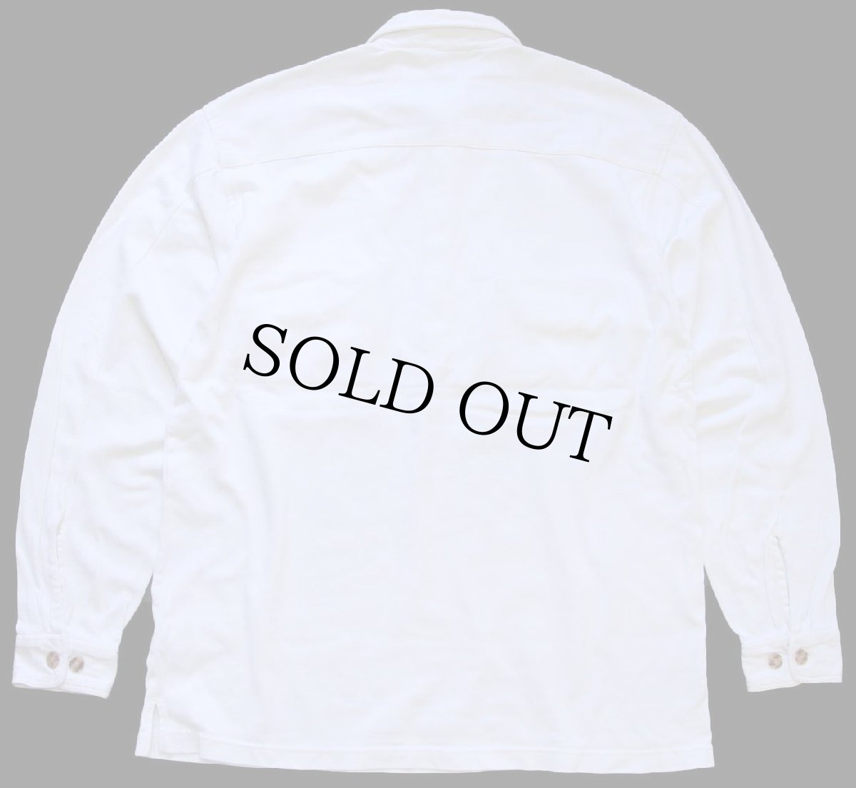 画像2: 90s EddieBauerエディーバウアー プルオーバー コットンシャツ 生成り L (2)