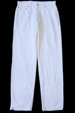 画像3: 90s USA製 Levi'sリーバイス 550 ホワイト デニムパンツ w36 L34 (3)