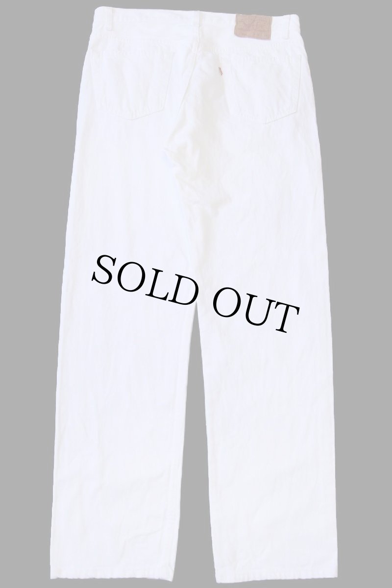 画像3: 90s USA製 Levi'sリーバイス 501 ホワイト デニムパンツ w36 L32 (3)