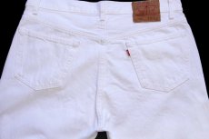 画像5: 90s USA製 Levi'sリーバイス 501 ホワイト デニムパンツ w36 L32 (5)