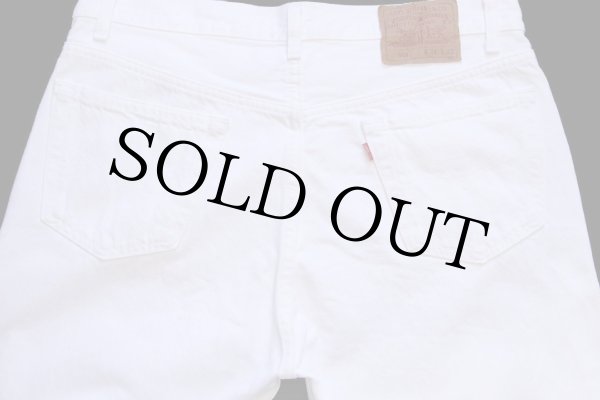 90s USA製 Levi'sリーバイス 501 ホワイト デニムパンツ w36 L32