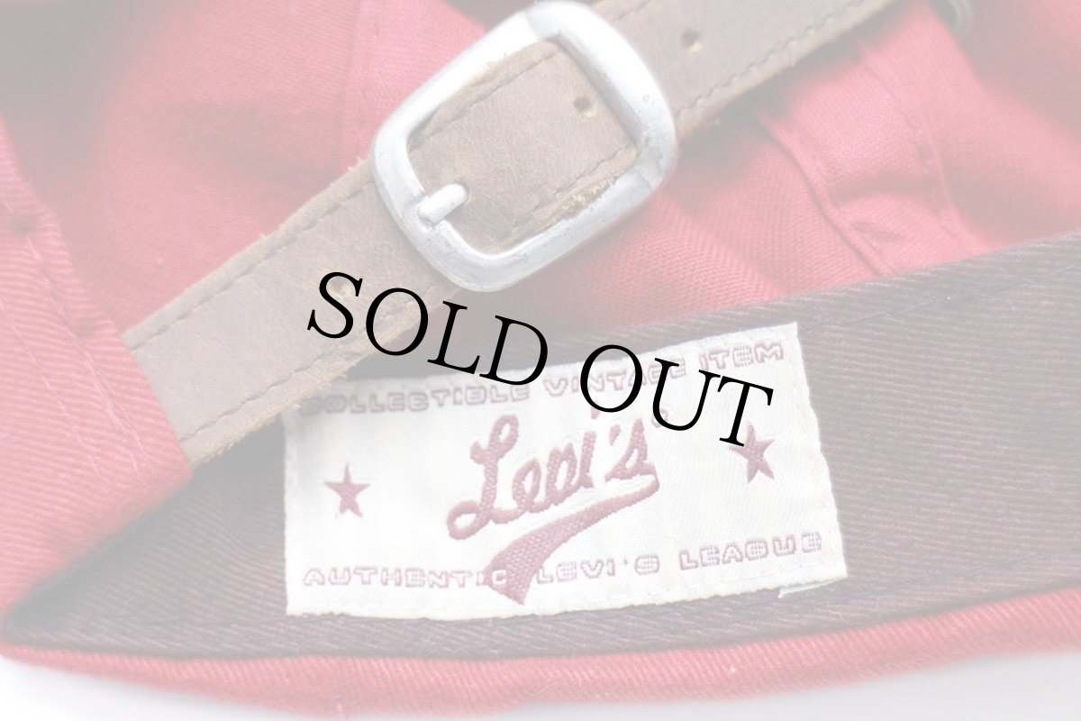 画像6: Levi'sリーバイス ロゴ刺繍 コットンキャップ 赤 (6)