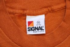 画像4: 80s USA製 SIGNAL 無地 Tシャツ レンガ M (4)