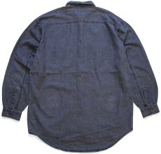 画像2: 90s Levi'sリーバイス 先染め ブラック デニムシャツ L (2)