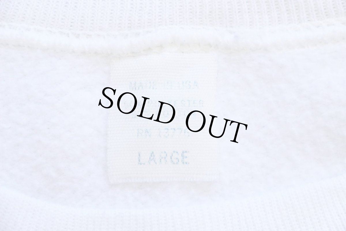 画像5: 80s USA製 SHOEBOX GREETINGS Happy with what I have. イラスト スウェット 白 L (5)