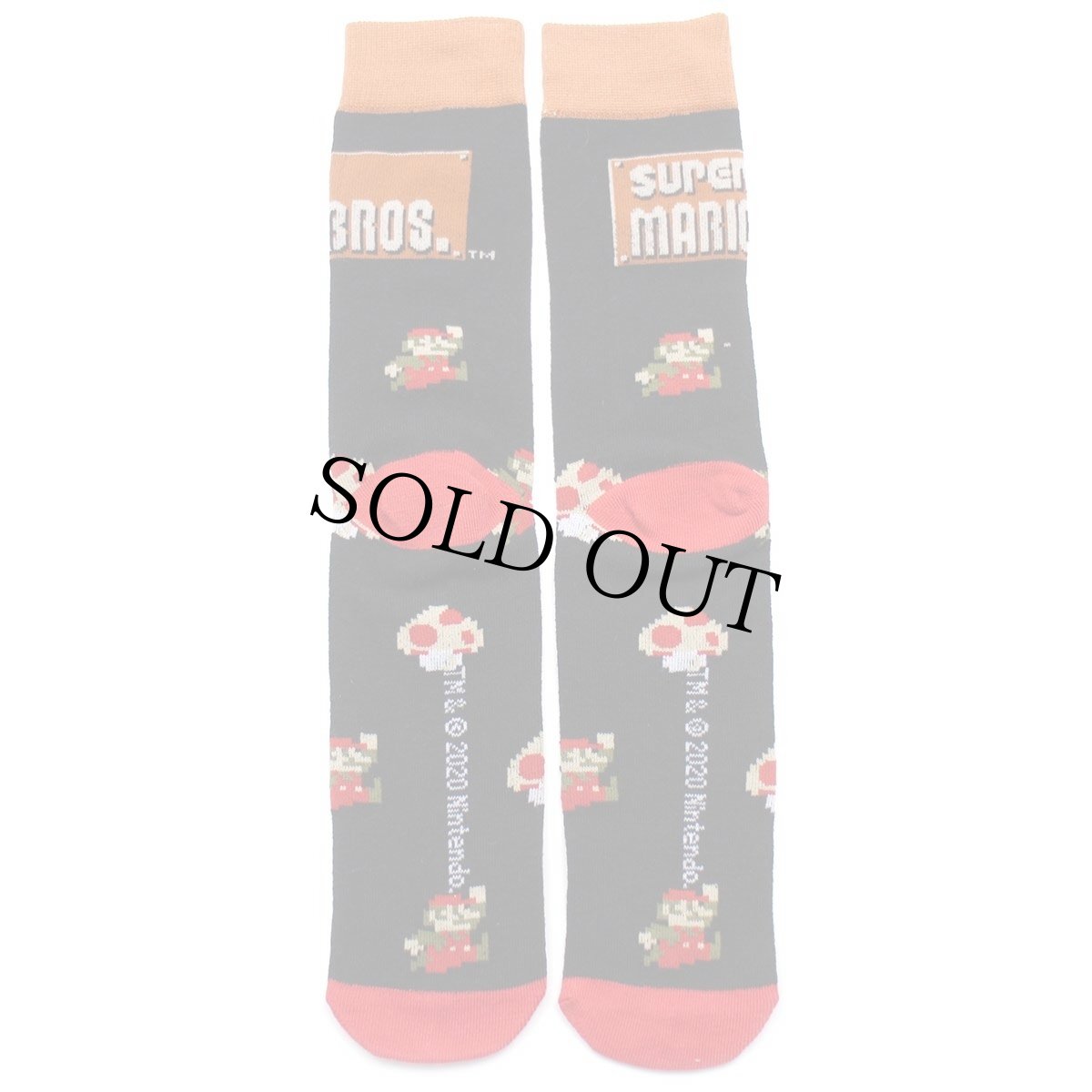 画像3: 未使用★Nintendo SUPER MARIO BROS. スーパーマリオ ソックス ブラック★靴下 (3)