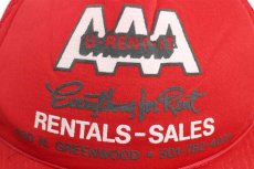 画像5: 90s AAA U-RENT-IT RENTALS SALES メッシュキャップ 赤 (5)