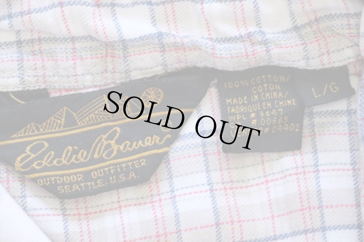 画像4: 90s EddieBauerエディーバウアー プルオーバー コットンシャツ 生成り L (4)