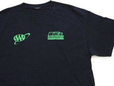 画像1: Bill's EMERGENCY ROADSIDE SERVICE LLC AAA ロゴ 両面 蛍光プリント コットンTシャツ 黒 (1)