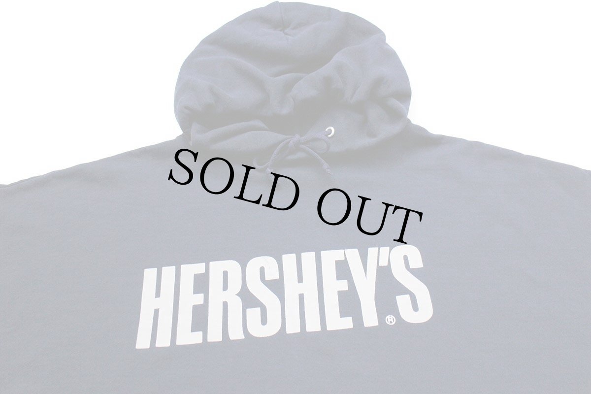 画像3: 00s メキシコ製 HERSHEY'Sハーシーズ ロゴ スウェットパーカー 紺 2X★特大 フーディー (3)