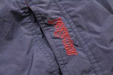 画像5: 90s JANSPORTジャンスポーツ ロゴ刺繍 ナイロンジャケット ナス紺 XL (5)