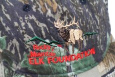画像5: 90s USA製 Rocky,Mountain ELK FOUNDATION エルク 刺繍 リアルツリーカモ コットンキャップ (5)
