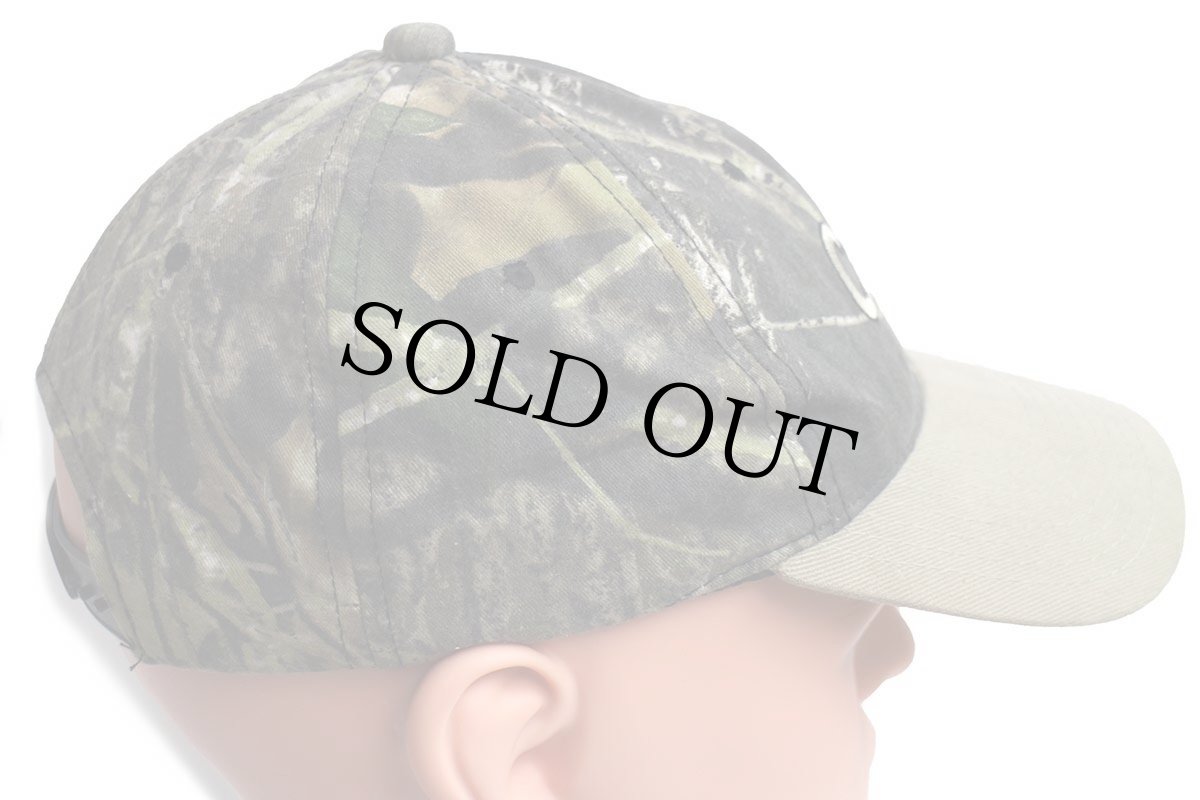 画像4: Cabela'sカベラス ロゴ刺繍 リアルツリーカモ ツートン 切り替え コットンキャップ (4)