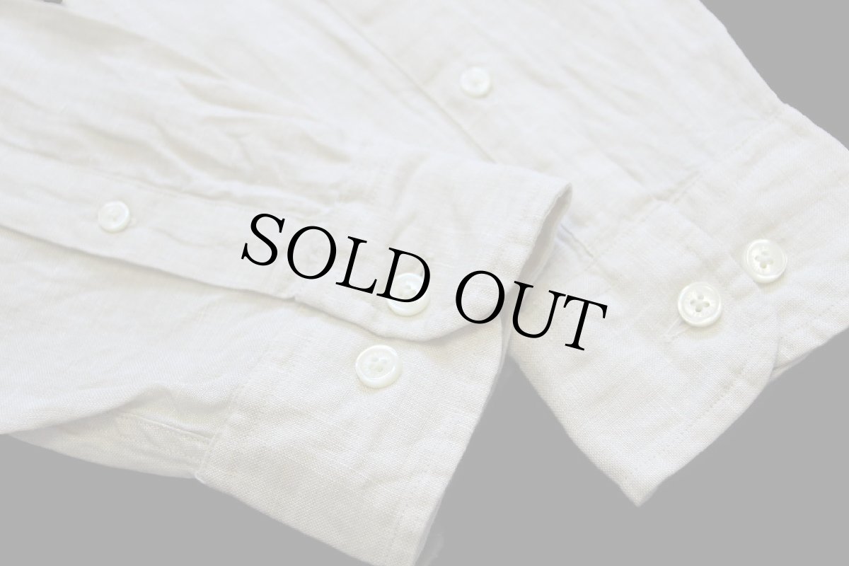 画像6: Brooks Brothersブルックスブラザーズ 無地 ボタンダウン アイリッシュ リネンシャツ ライトカーキ M (6)