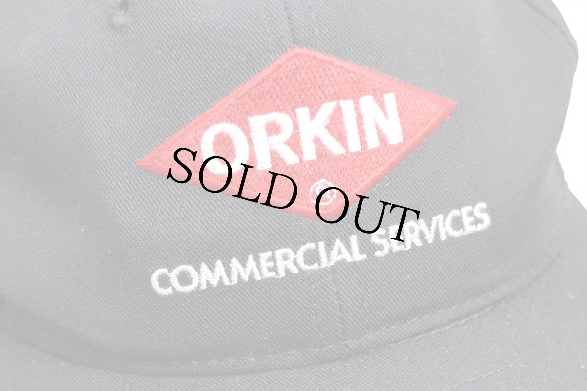 画像5: 90s USA製 ORKIN COMMERCIAL SERVICES ロゴ刺繍 キャップ チャコールグレー L (5)