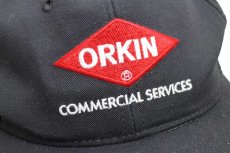 画像5: 90s USA製 ORKIN COMMERCIAL SERVICES ロゴ刺繍 キャップ チャコールグレー L (5)