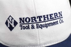 画像5: 00s NORTHERN Tool&Equipment Co. ロゴ刺繍 ツートン 切り替え コットンキャップ 白×紺 (5)