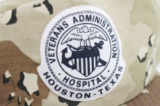 画像5: 90s USA製 VETERANS ADMINISTRATION HOUSTON-TEXAS パッチ付き チョコチップ デザートカモ キャップ (5)