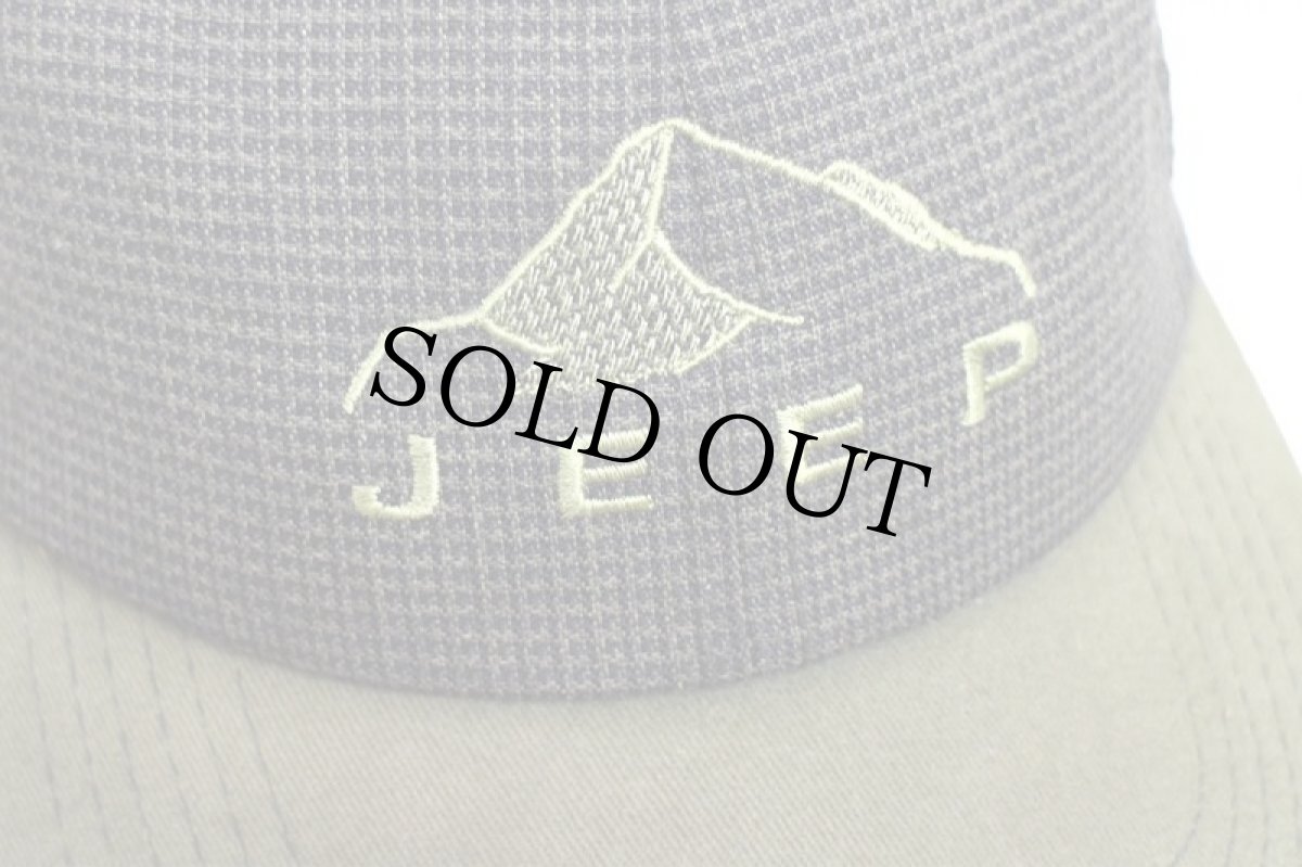 画像5: 90s USA製 JEEPジープ 刺繍 織り柄 コットンキャップ オリーブ (5)