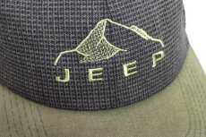 画像5: 90s USA製 JEEPジープ 刺繍 織り柄 コットンキャップ オリーブ (5)