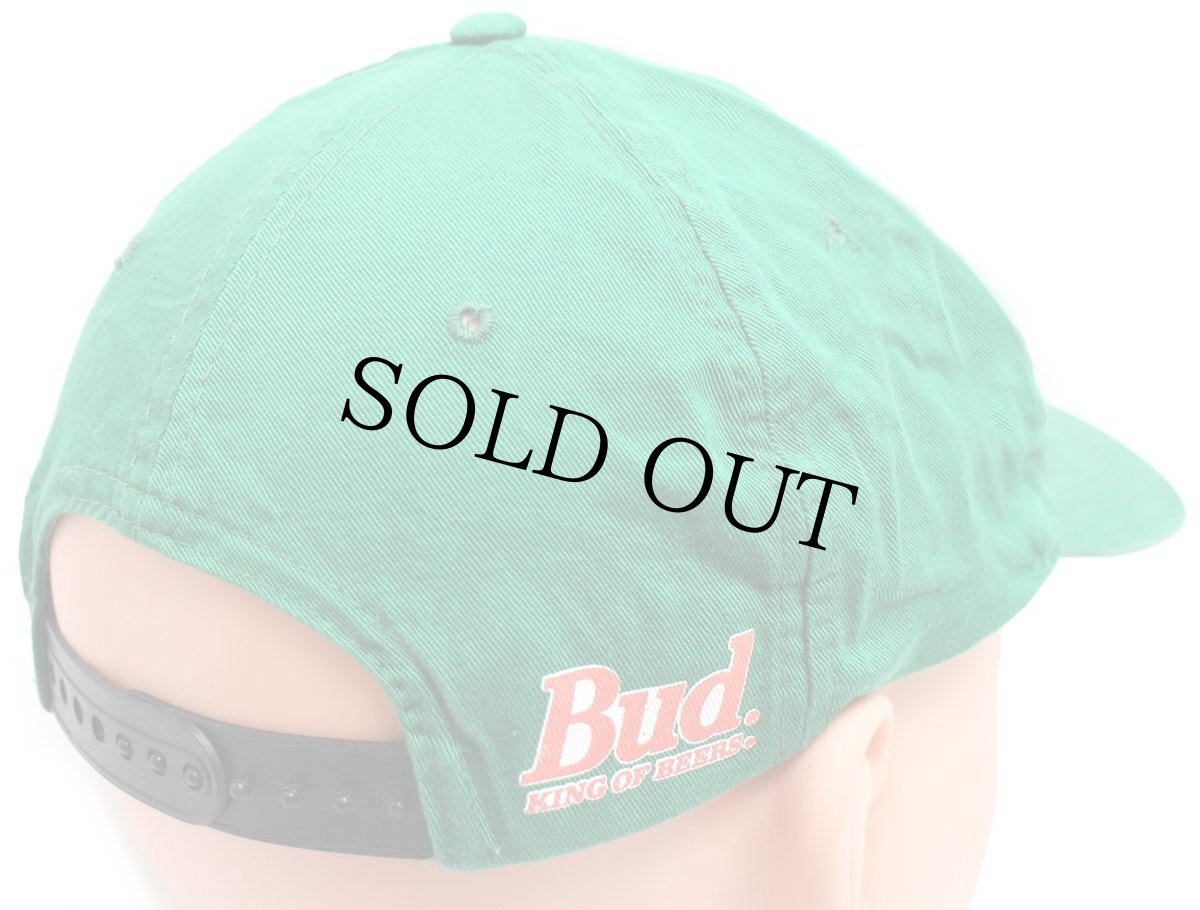 画像2: 90s NBA SEATTLE SONICS 刺繍 × Budweiserバドワイザー ロゴ コットンキャップ 緑 (2)