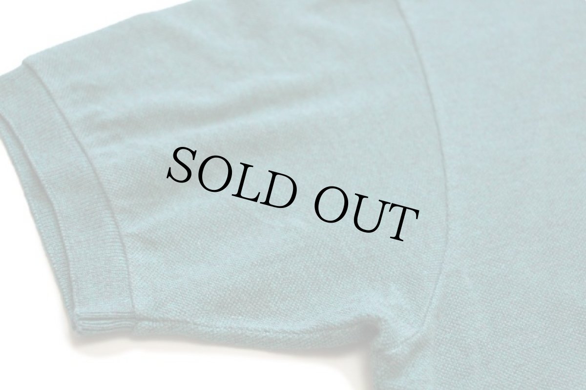 画像6: 70s フランス製 CHEMISE LACOSTE ラコステ ワンポイント コットン 鹿の子 ポロシャツ 杢グリーン 4★142 (6)