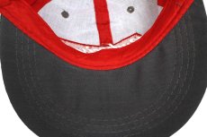 画像8: Budweiserバドワイザー ロゴ刺繍 ツートン 切り替え アクリルキャップ 赤×霜降り黒 (8)