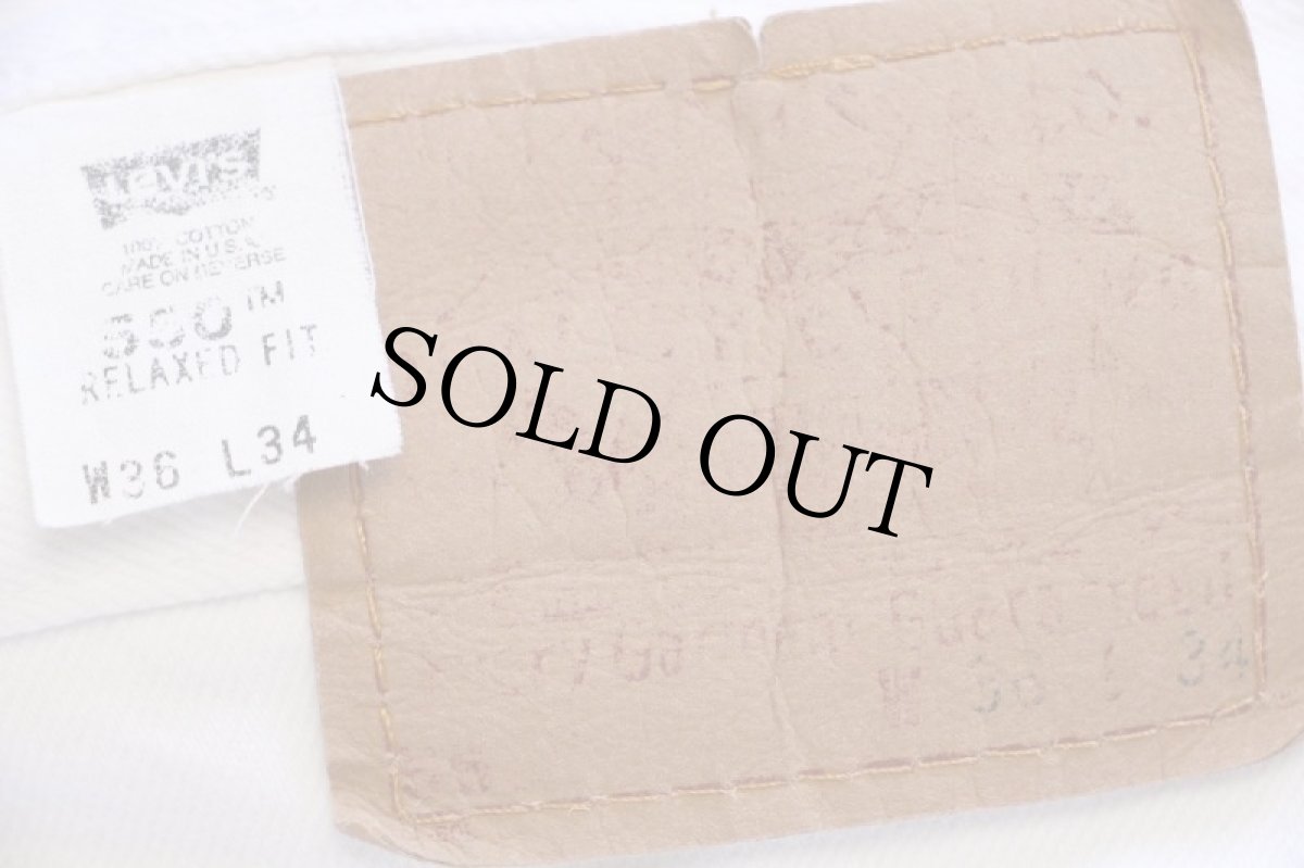 画像6: 90s USA製 Levi'sリーバイス 550 ホワイト デニムパンツ w36 L34 (6)