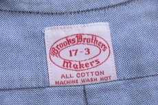 画像4: 60s Brooks Brothersブルックスブラザーズ Makers 6ボタン ボタンダウン オックスフォード コットンシャツ サックス 17-3 (4)